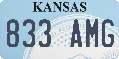 KS license plate 833AMG