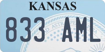KS license plate 833AML