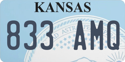 KS license plate 833AMQ
