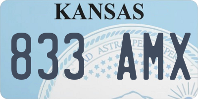 KS license plate 833AMX