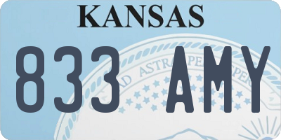 KS license plate 833AMY