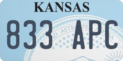 KS license plate 833APC