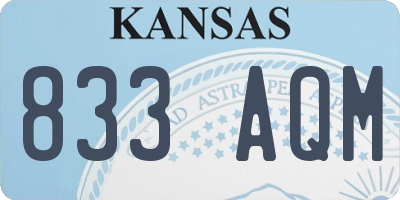 KS license plate 833AQM