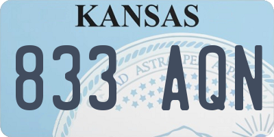 KS license plate 833AQN