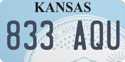 KS license plate 833AQU