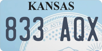 KS license plate 833AQX