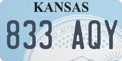 KS license plate 833AQY