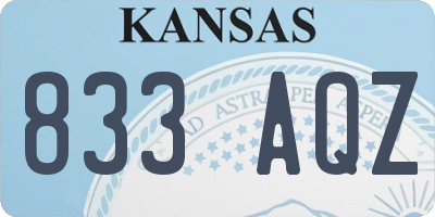 KS license plate 833AQZ