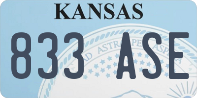 KS license plate 833ASE