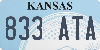 KS license plate 833ATA