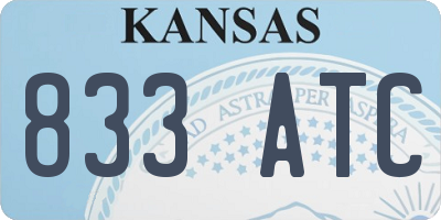 KS license plate 833ATC