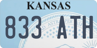 KS license plate 833ATH