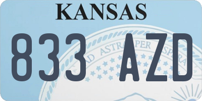 KS license plate 833AZD