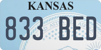 KS license plate 833BED