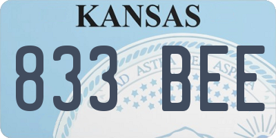KS license plate 833BEE