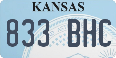 KS license plate 833BHC