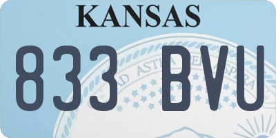 KS license plate 833BVU