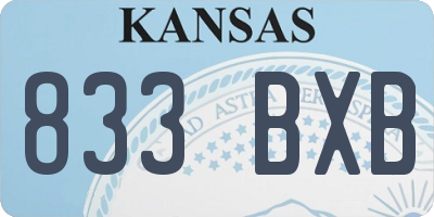 KS license plate 833BXB
