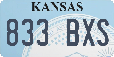 KS license plate 833BXS