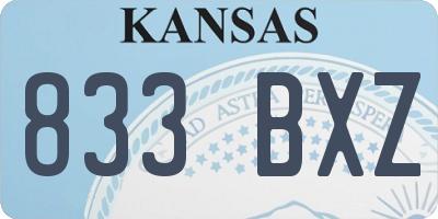 KS license plate 833BXZ