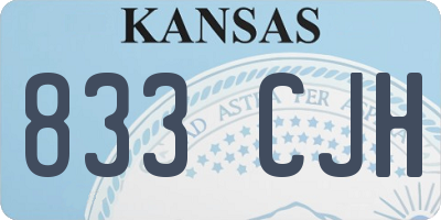 KS license plate 833CJH