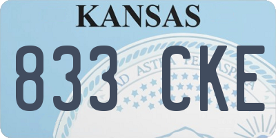 KS license plate 833CKE