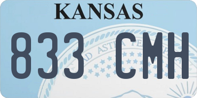 KS license plate 833CMH