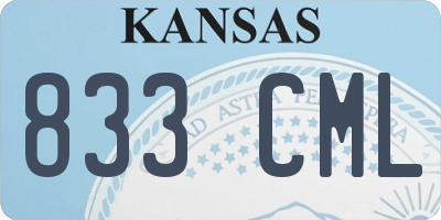 KS license plate 833CML