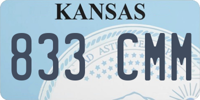 KS license plate 833CMM