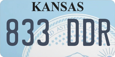 KS license plate 833DDR