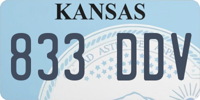 KS license plate 833DDV