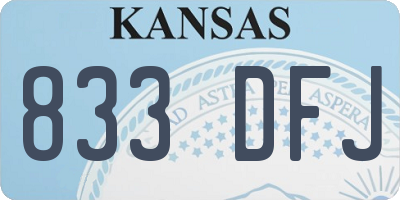 KS license plate 833DFJ