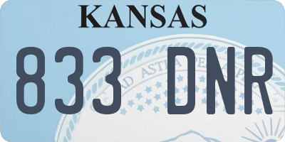 KS license plate 833DNR