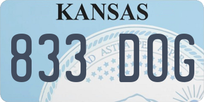 KS license plate 833DOG