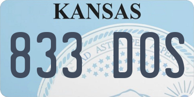 KS license plate 833DOS