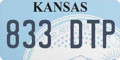 KS license plate 833DTP