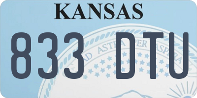 KS license plate 833DTU