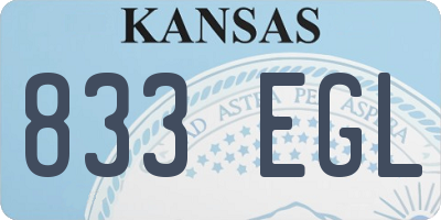 KS license plate 833EGL