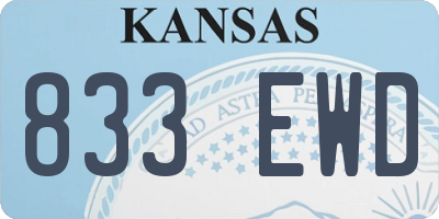 KS license plate 833EWD