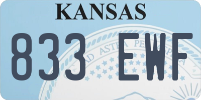 KS license plate 833EWF