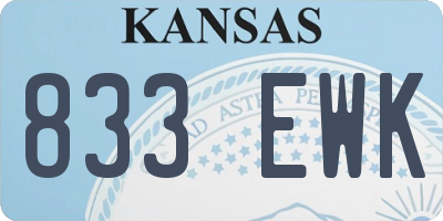 KS license plate 833EWK