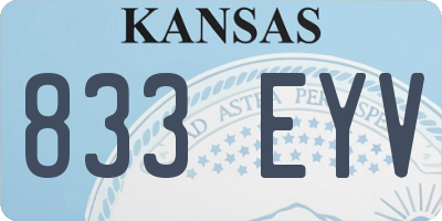 KS license plate 833EYV