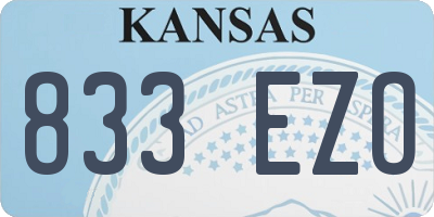 KS license plate 833EZO