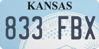 KS license plate 833FBX
