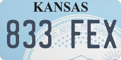 KS license plate 833FEX