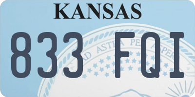 KS license plate 833FQI