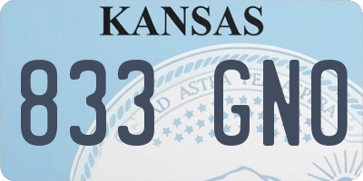 KS license plate 833GNO