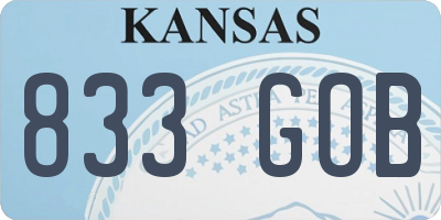 KS license plate 833GOB