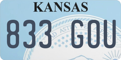 KS license plate 833GOU
