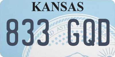 KS license plate 833GQD